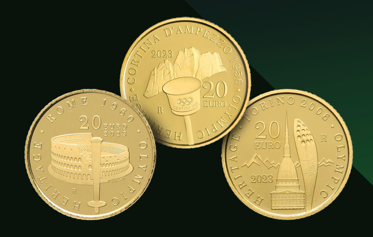 Collezione Numismatica 2023: tre monete in oro celebrano 