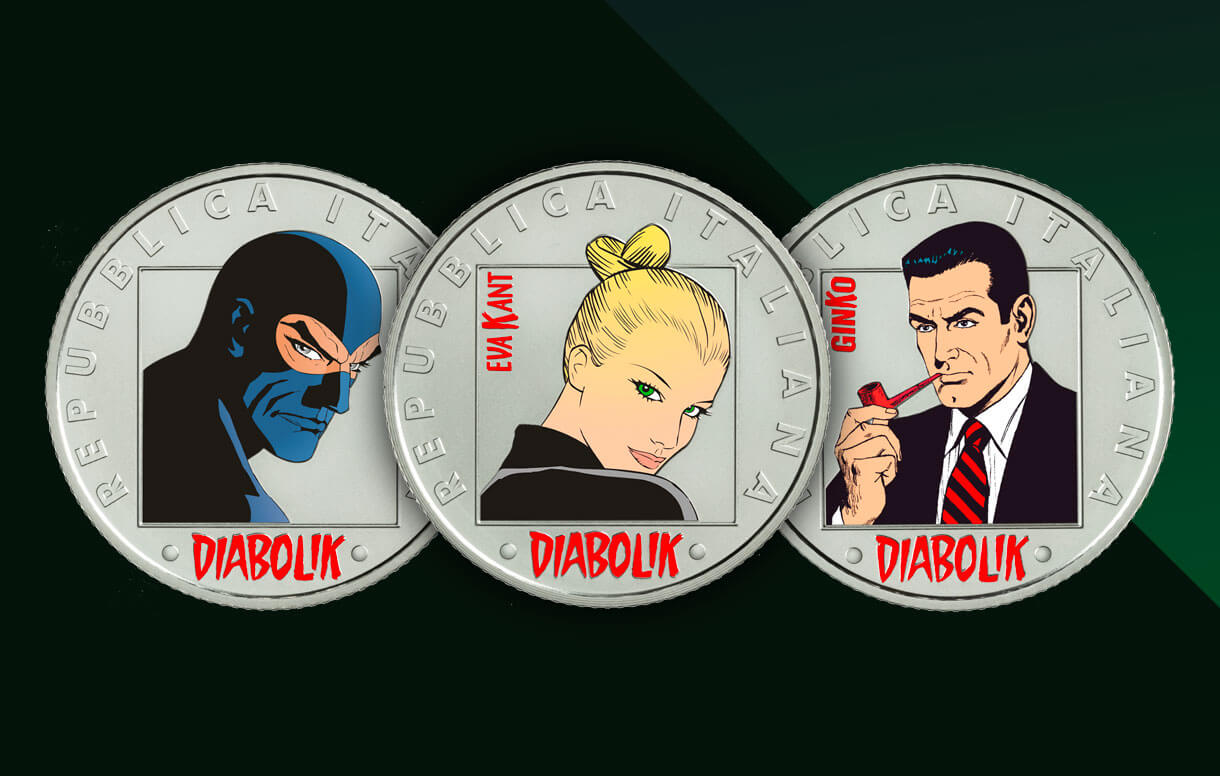 Diabolik, Eva e Ginko: il trittico di monete completa la serie 