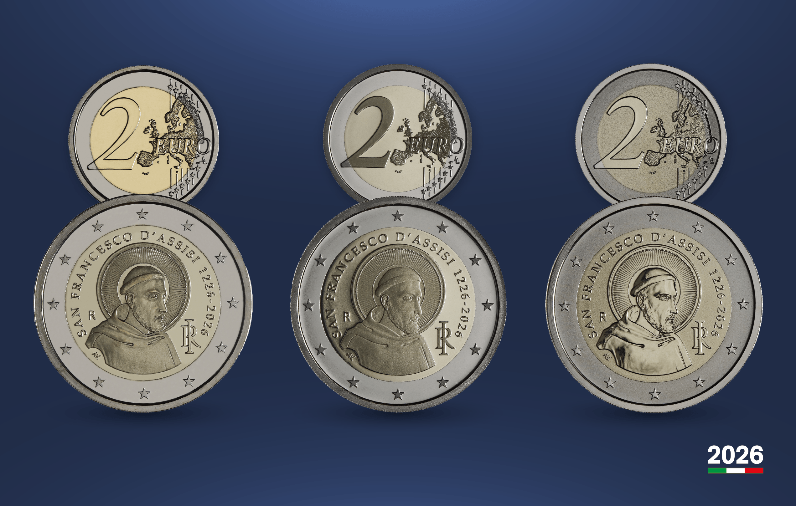San Francesco: 2 euro per celebrare gli 800 anni dalla scomparsa